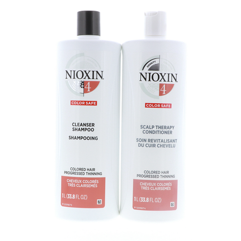 NIOXIN System 4 Cleanser 33.8oz & Scalp Therapy 33.8oz Duo Set