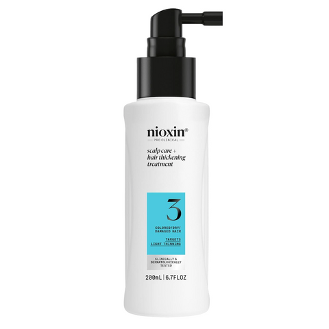 Nioxin System 3 Scalp + Hair Thickening Treatment- Serum for Damaged Hair with Light Thinning, 6.8 oz