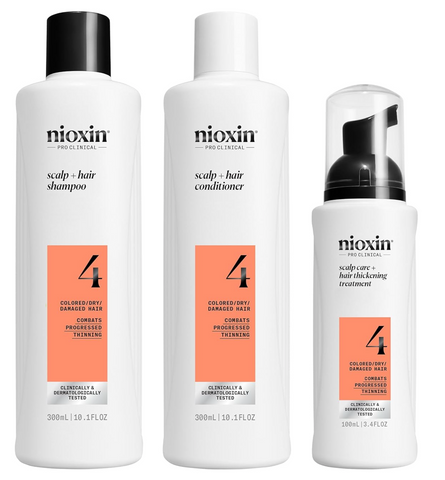 NIOXIN System 4 Kit Shampoo, Conditioner, Scalp Treatment