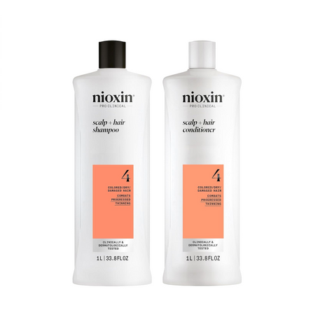 NIOXIN System 4 Cleanser 33.8oz & Scalp Therapy 33.8oz Duo Set