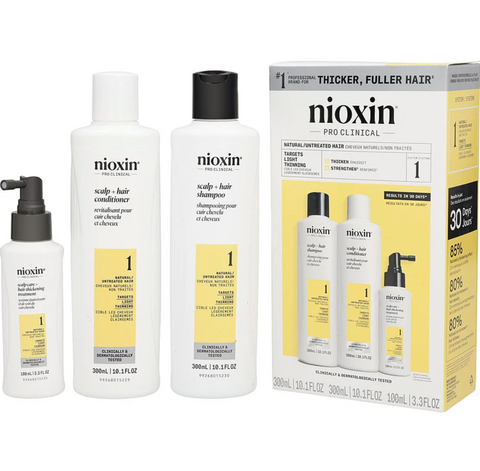 Nioxin Scalp + Hair Thickening System 1 Kit (Shampoo, Conditioner, Treatment)