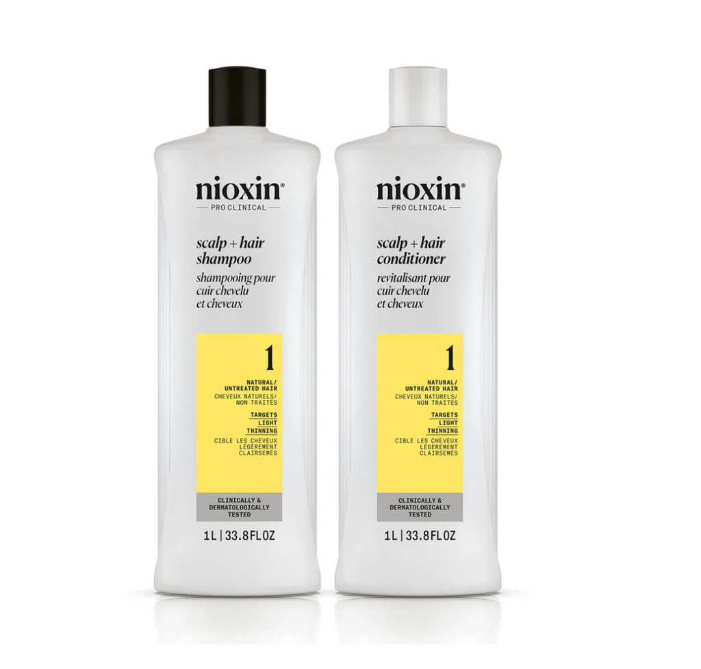 NIOXIN System 1 Cleanser 33.8oz & Scalp Therapy 33.8oz Duo Set