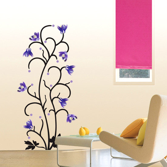 Wall Deco Sticker  VIOLET FLOWER 178-PS58047