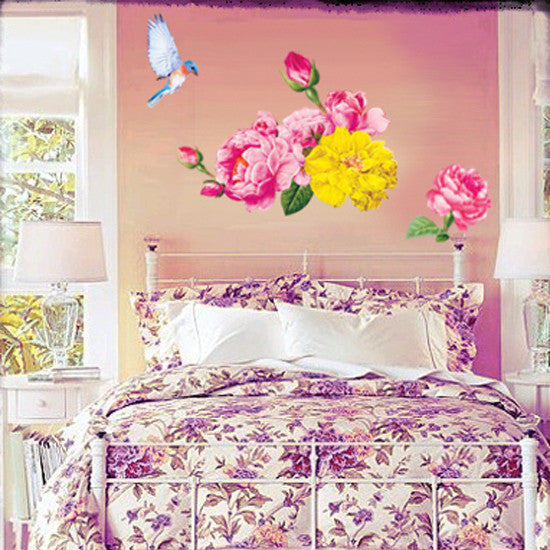 Wall Deco Sticker CAMELLIA FLOWER  220-CP036A