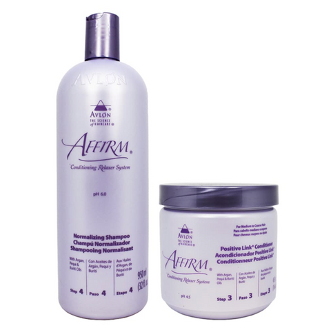 Avlon Affirm Positive Link Conditioner 16oz + Normalizing Shampoo 32oz