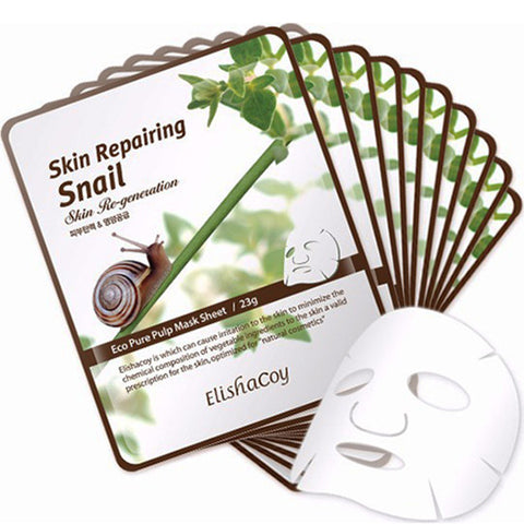 ELISHACOY Skin Repairing Snail Mask Sheet 23g x 10pcs