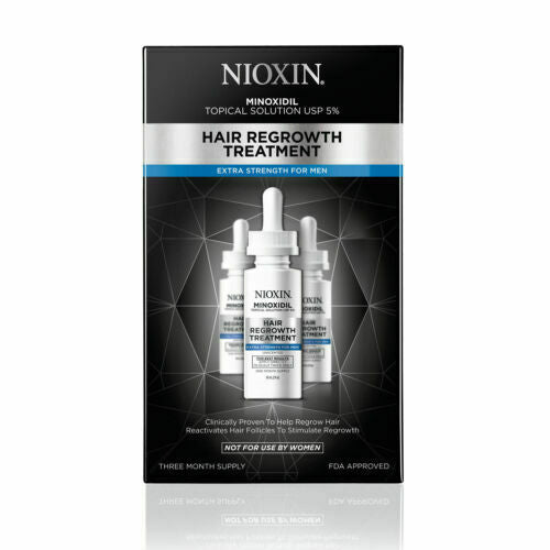 Nioxin Minoxidil 5% Hair Regrowth Treatment Extra Strength for Men (Select from 30 or 90 Day)