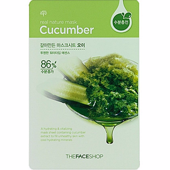 THE FACE SHOP Real Nature Mask Sheet Cucumber 10pcs