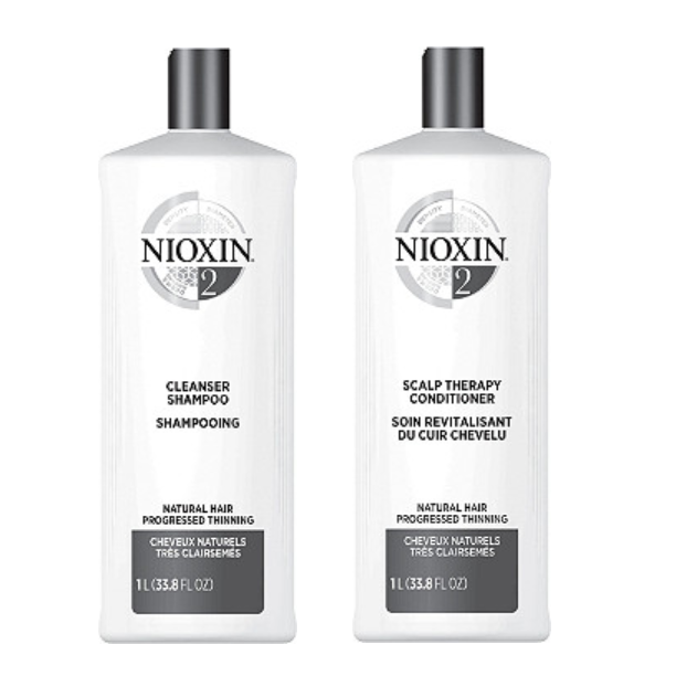 NIOXIN System 2 Cleanser 33.8oz & Scalp Therapy 33.8oz Duo Set
