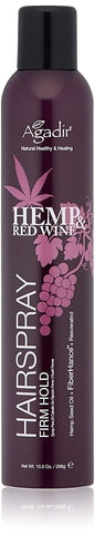 Agadir Hemp & Red Wine Firm Hold Hairspray 10.5 oz