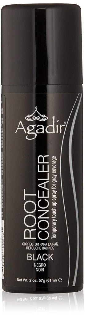 AGADIR Root Concealer For Gray Coverage, Black, 2 oz