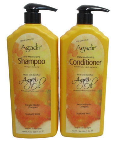 Agadir Argan Oil Daily Moisturizing Shampoo & Conditioner 1 L / 33.8 fl. oz. Set